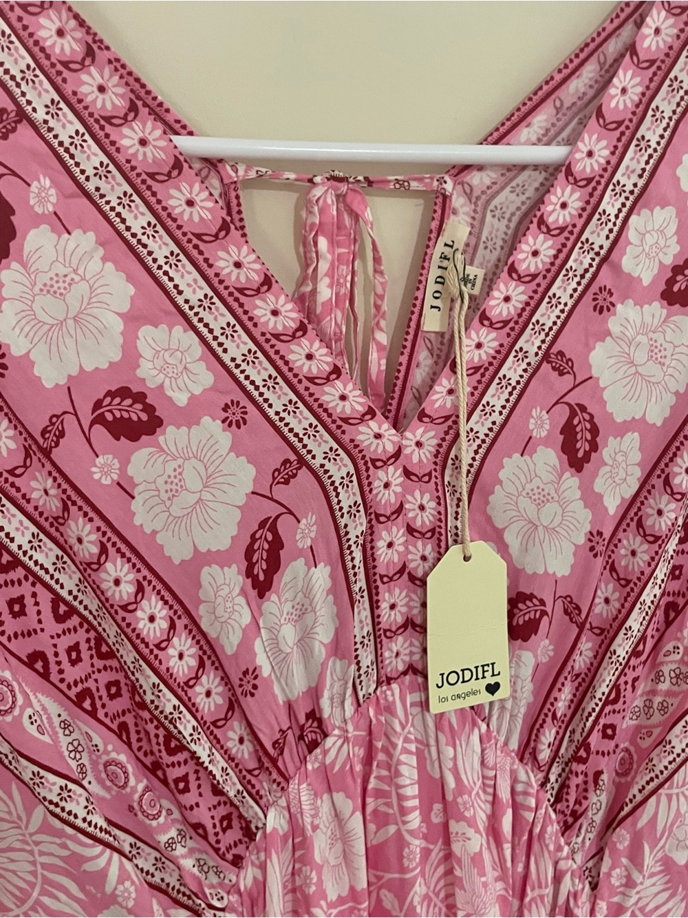 JODIFL Pink Floral Flowy Boho Mini Dress - Picture 6 of 15